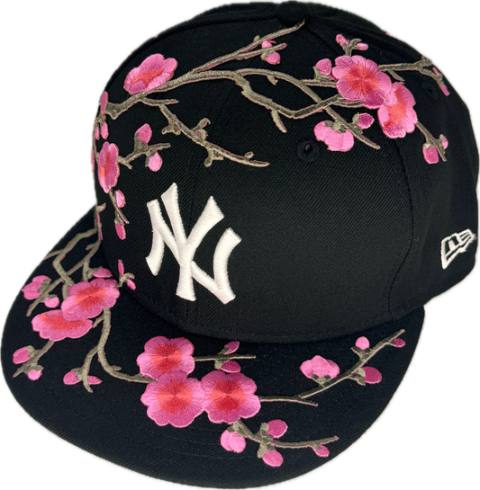 Forever Bloom Cherry Blossom Black Hat